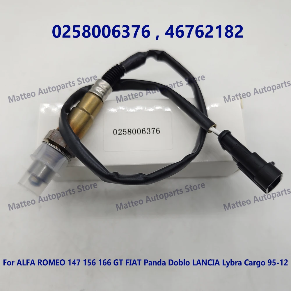 Sensor de O2 para coche, accesorio delantero de alta calidad para ALFA ROMEO 0258006376 46762182 147 GT FIAT Panda Doblo LANCIA Lybra Cargo 95-12,