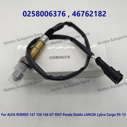 Sensor de O2 para coche, accesorio delantero de alta calidad para ALFA ROMEO 0258006376 46762182 147 GT FIAT Panda Doblo LANCIA Lybra Cargo 95-12, 156 166