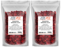 DRIED CRANBERRIES 2kg-cut, natural and high quality | Ideal for muesli, baked goods and healthy snacks