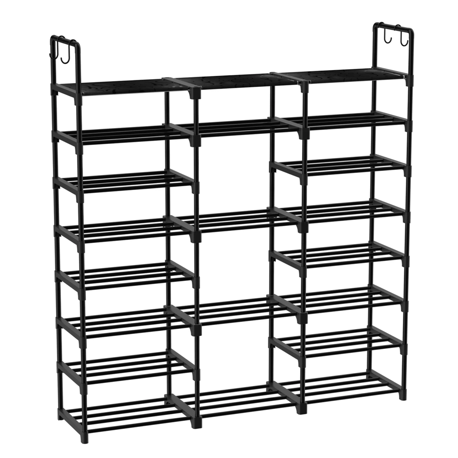 Large Shoe Rack Organizer for Entryway Closet 126x30.5x158cm 8-Tier Heavy Duty Tall Garage Shoe Rack Shoe Shelf Shoes Storage