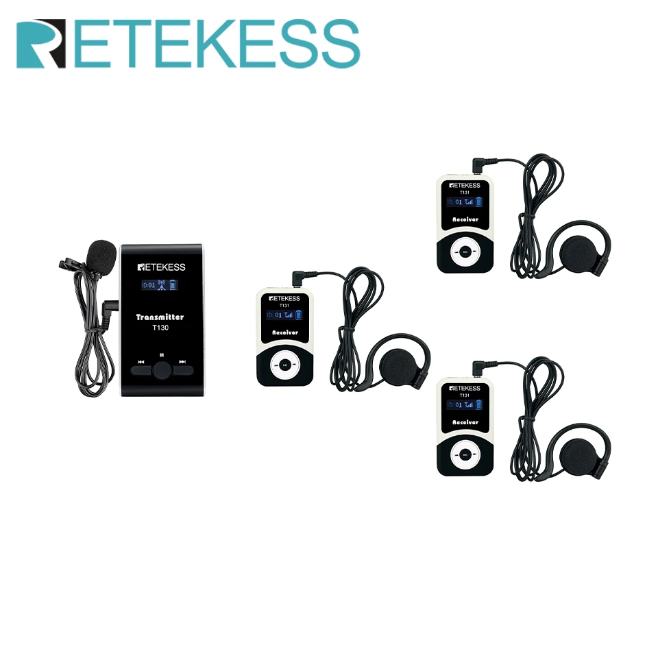 

Retekess T130 Radio Guide Tourist Audio Guide System for Lecture Translation Museum Excursion Church meeting Factory Training