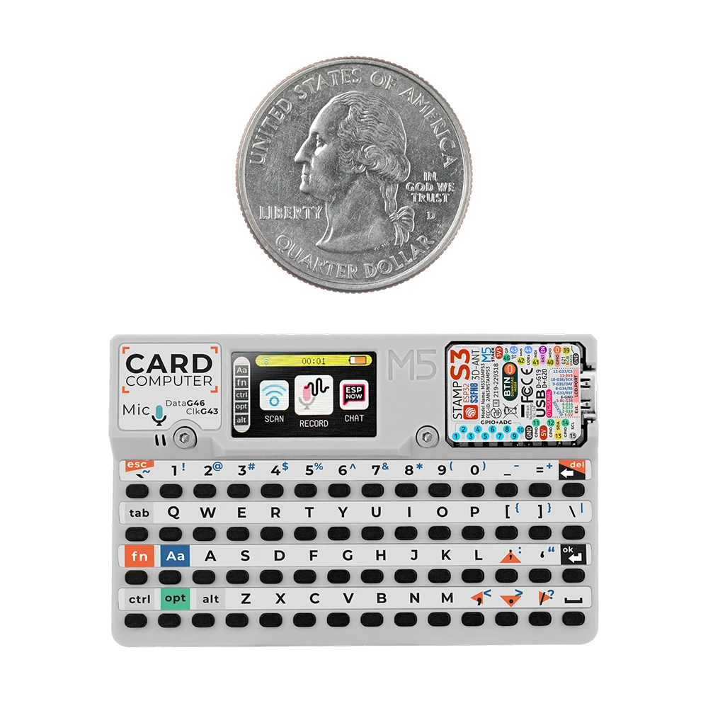 M5Stack Official Cardputer 1.14 Inch Screen Portable Computer M5StampS3 Development Board 56 Key Keyboard Card Microcontroller
