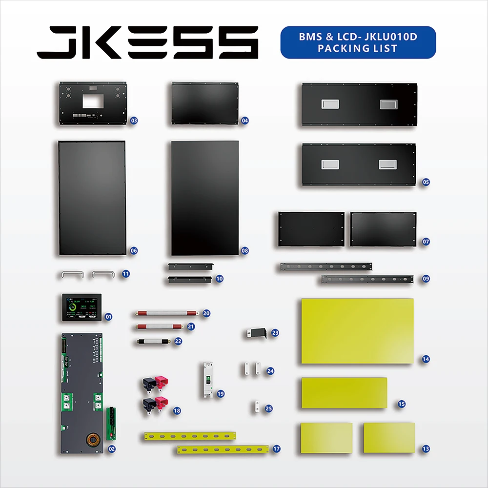EU-Lagerbestand JKBMS ESS DIY Batteriebox Lifepo4 51,2V 314AH 16KW Mit JK Wechselrichter BMS PB2A16S20P für Heimenergiespeicher Steuerfrei