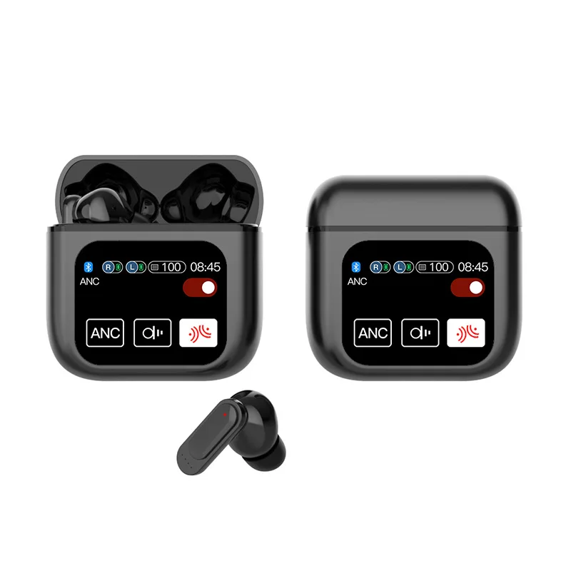 SE60 Wireless Bluetooth Headphone ANC TWS Earphones LED Touchscreen Visible Active Noise Cancellation Sport Earphone For XiaoMi