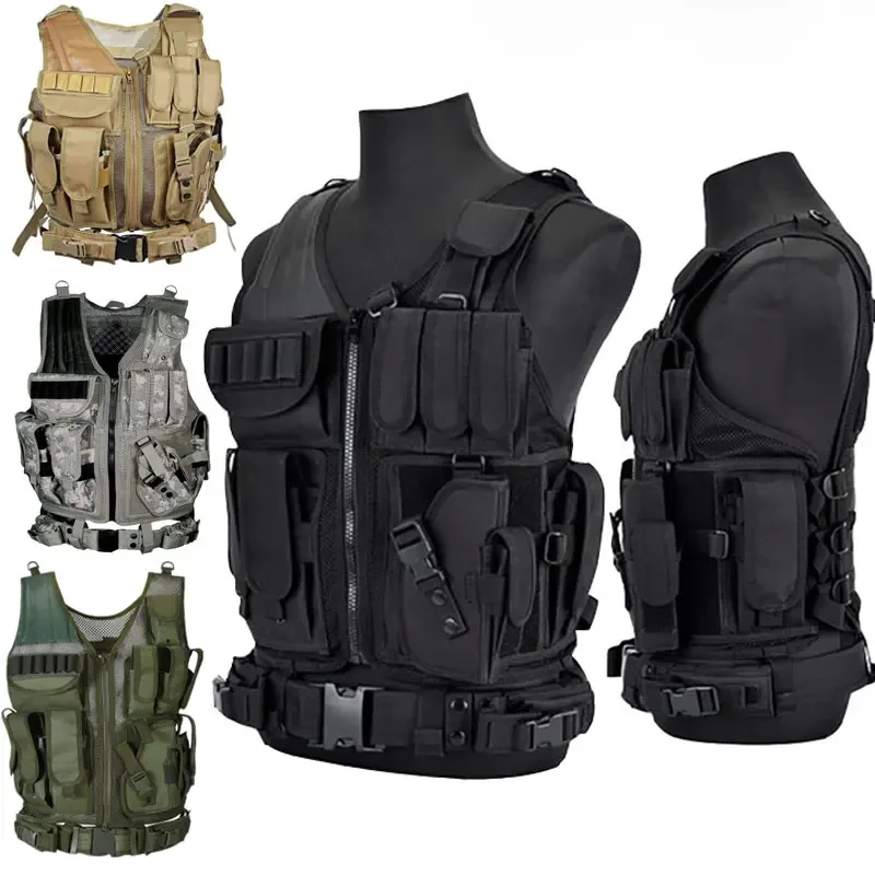 Multi-Pocket Swat Army Taktische Weste Dschungel Kampf Körper Rüstung Westen Sicherheit Jagd Outdoor CS Spiel Airsoft Training Jacke