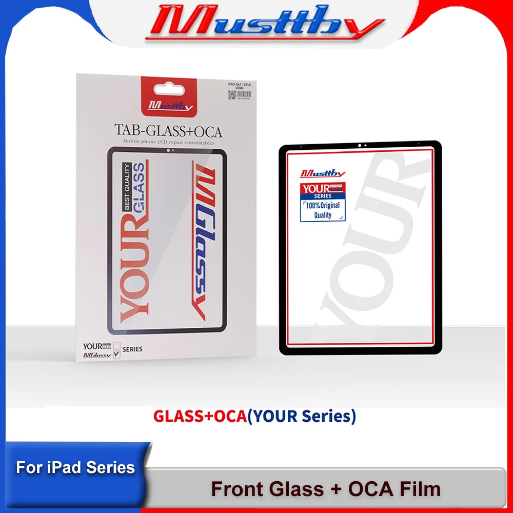 Musttby 5pcs 100% OEM Quality Outer Glass With OCA for iPad mini 5 6 Air 2 3 4 5 Pro 9.7 10.5 10.9 11 12.9 2017 2018 2021 Repair