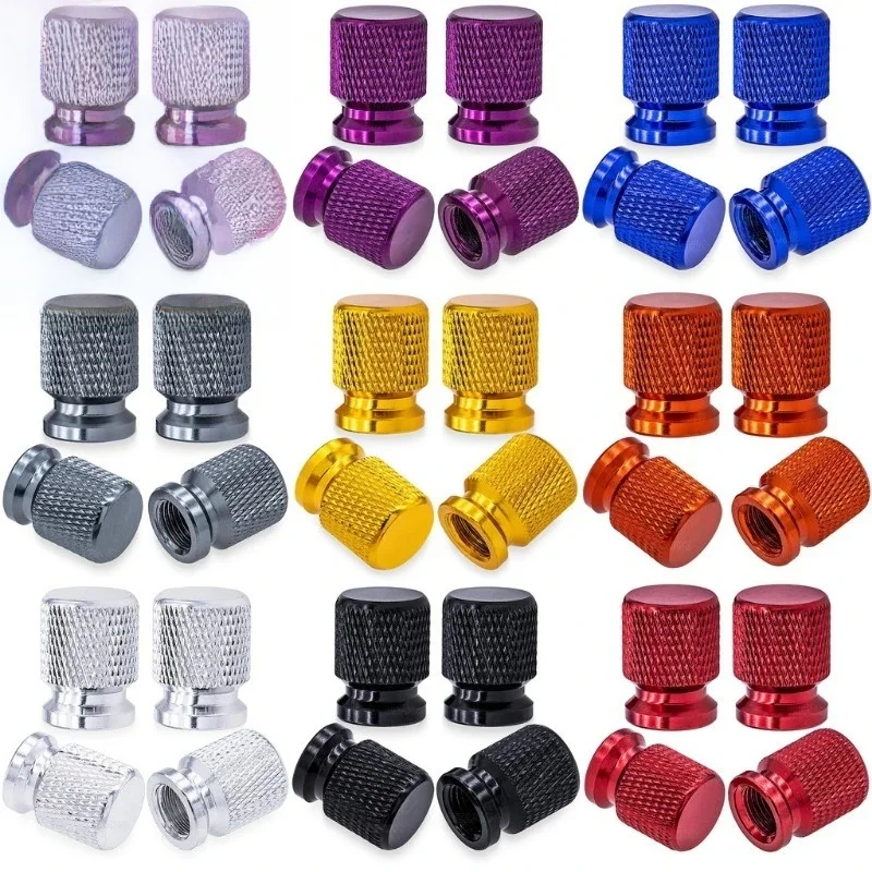 Bouchons de Valve de pneu en maille de 12mm, 4 pièces, forte Performance d'étanchéité, vélo en alliage d'aluminium, moto, anti-poussière, moyeux de roue de voiture, accessoires