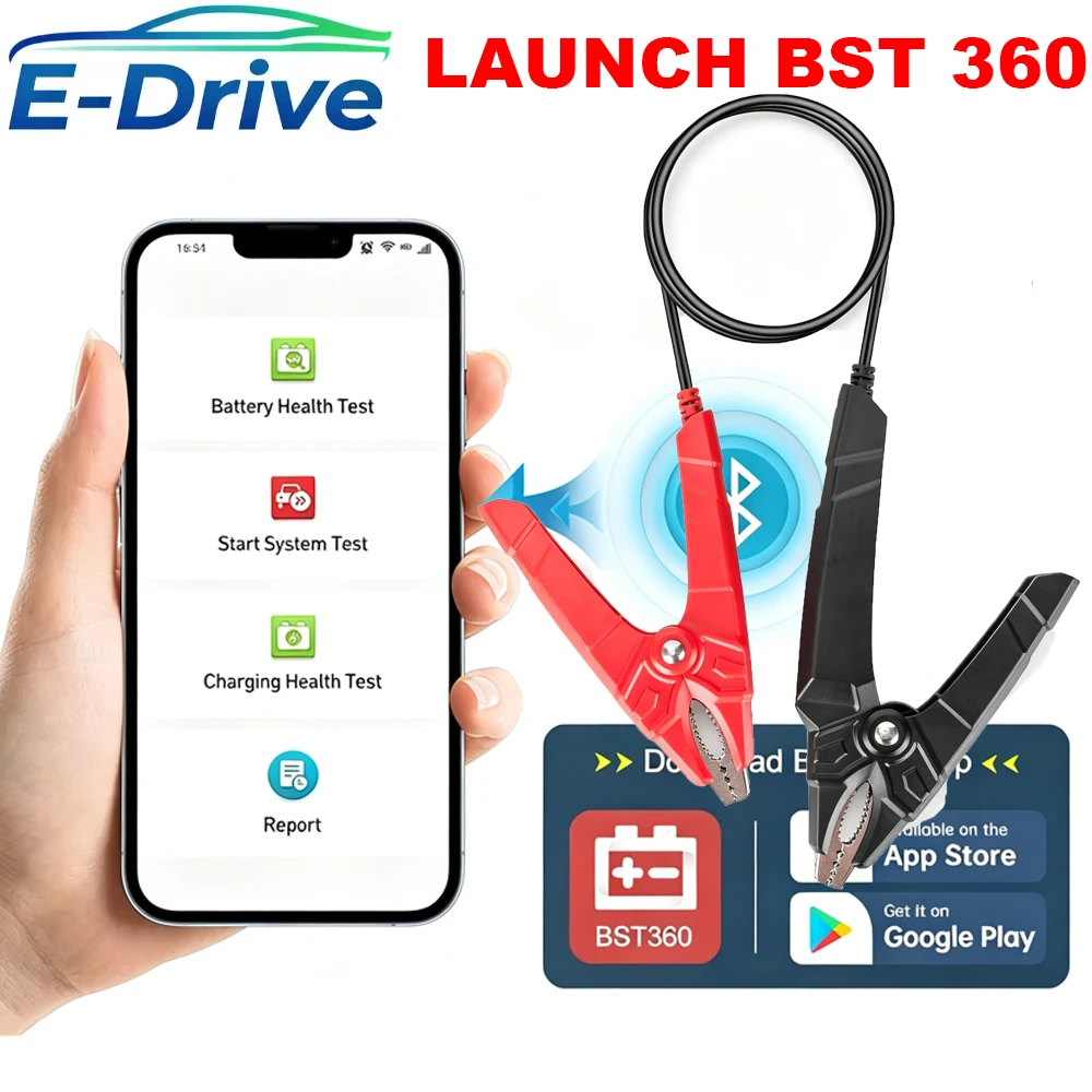 LAUNCH X431 BST360 Bluetooth Battery Tester 6V 12V Car Motorcycle Battery Analyzer Charging Cranking Diagnostic Tool
