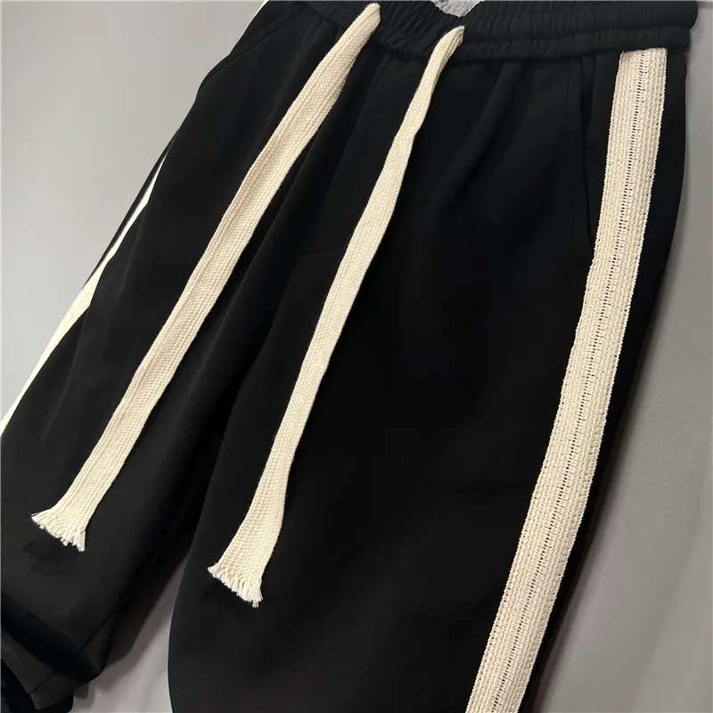 Owen Seak Men Casual Cargo Harem Pants High Street Hip Hop Length Men\'s Clothing Sweatpants Autumn Winter Black Big Size