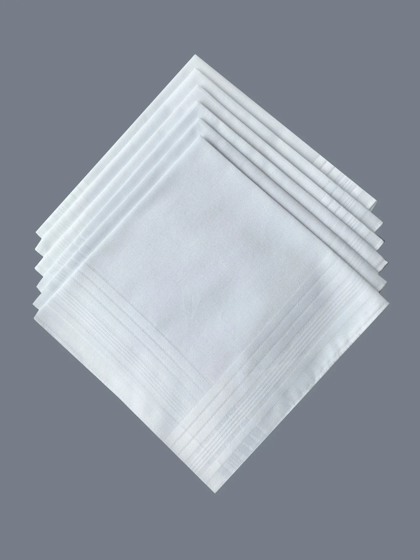 Mouchoir en Satin Pur Coton pour Gentleman, Sensation Fine, Blanc, Costume Sв, Fournitures de Bricolage, Couleur Unie, 6 Pièces