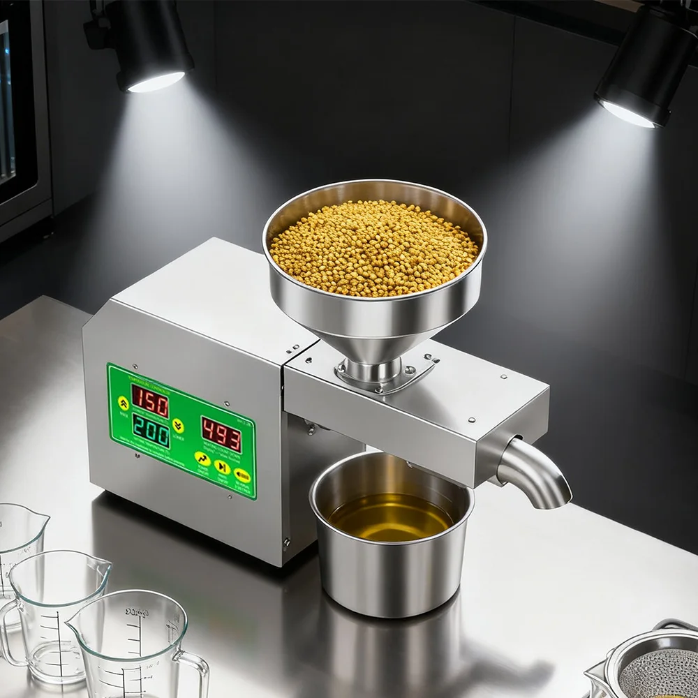 Пресс для холодного и горячего масла из нержавеющей стали для домашнего коммерческого использования, машина для экстракции льна, семян, арахиса, кунжутного масла, кухонная техника