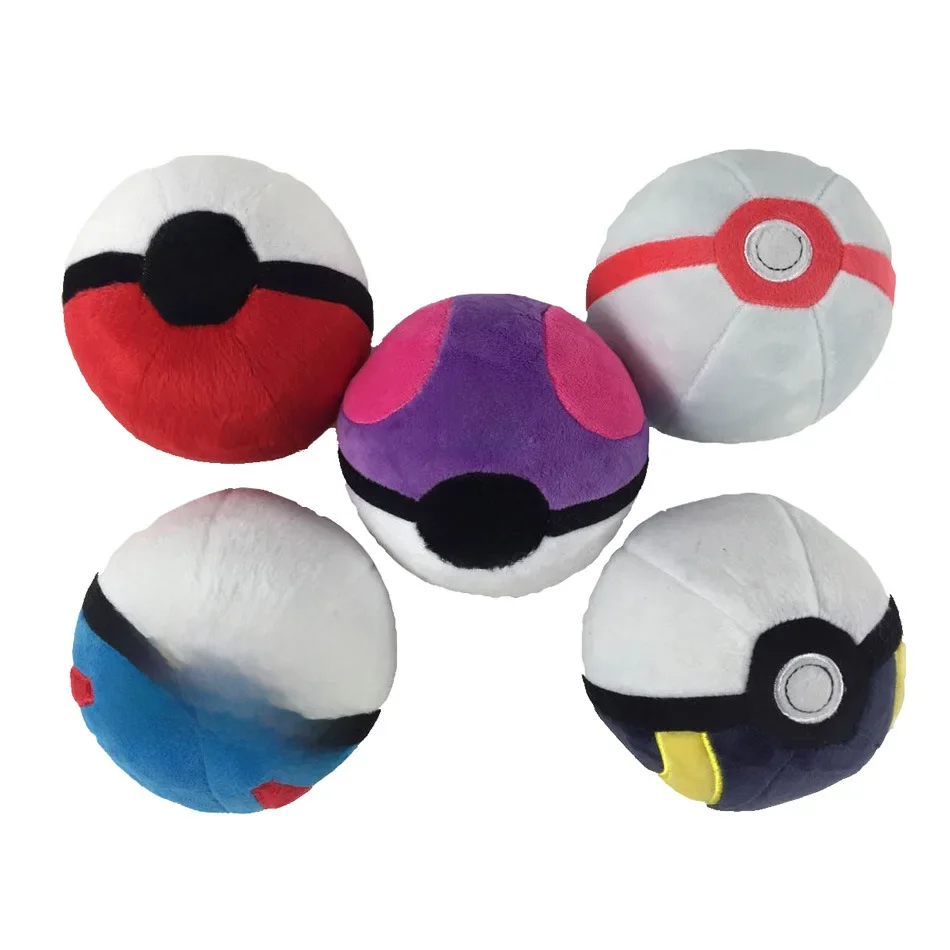 Pokeball Plüsch Master Ball Poke Ball Great Ball Beast Ball Dusk Ball Hisuian Ultra Ball Spielzeug für Kinder Kinder Weihnachtsgeschenk