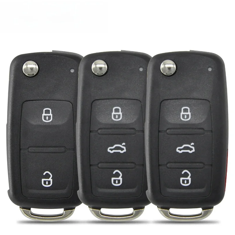 Datong World Filp coque de clé à distance de voiture pour VW Volkswagen coccinelle Caddy Golf Jetta Polo Tiguan Touran boîtier de clé de remplacement