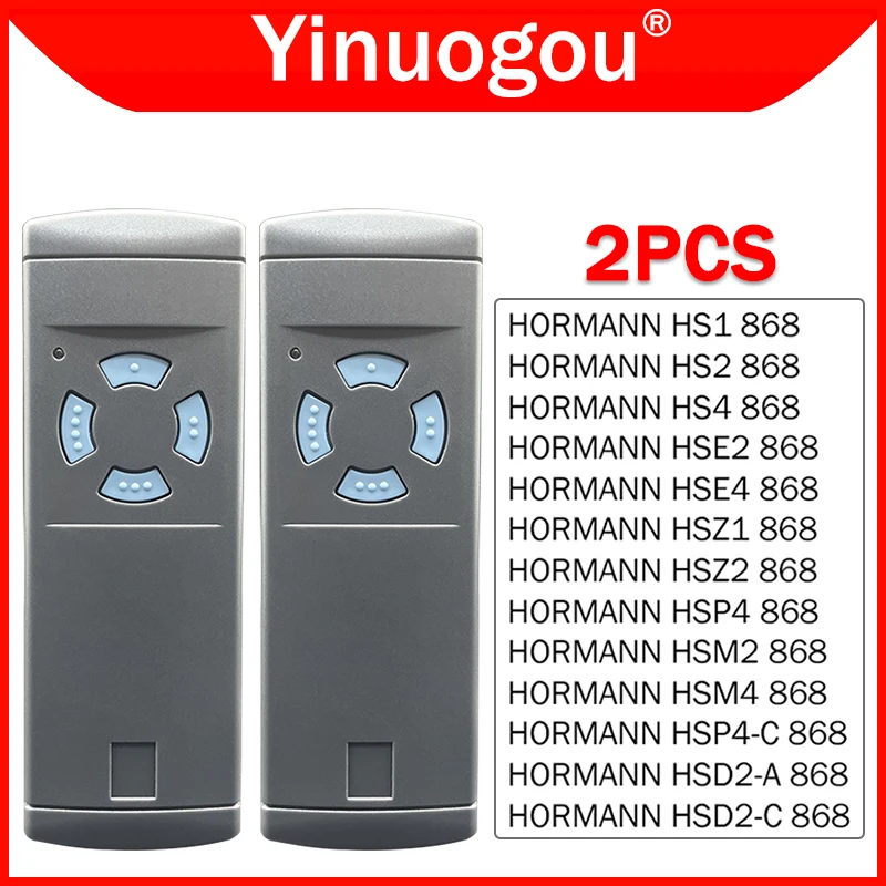 

2PCS HORMANN HSM4 HS4 868MHz Garage Door Remote Control Duplicator For HSM2 HS2 HS1 HSE2 HSE4 HSZ1 HSZ2 HSP4 HSD2 Gate Opener