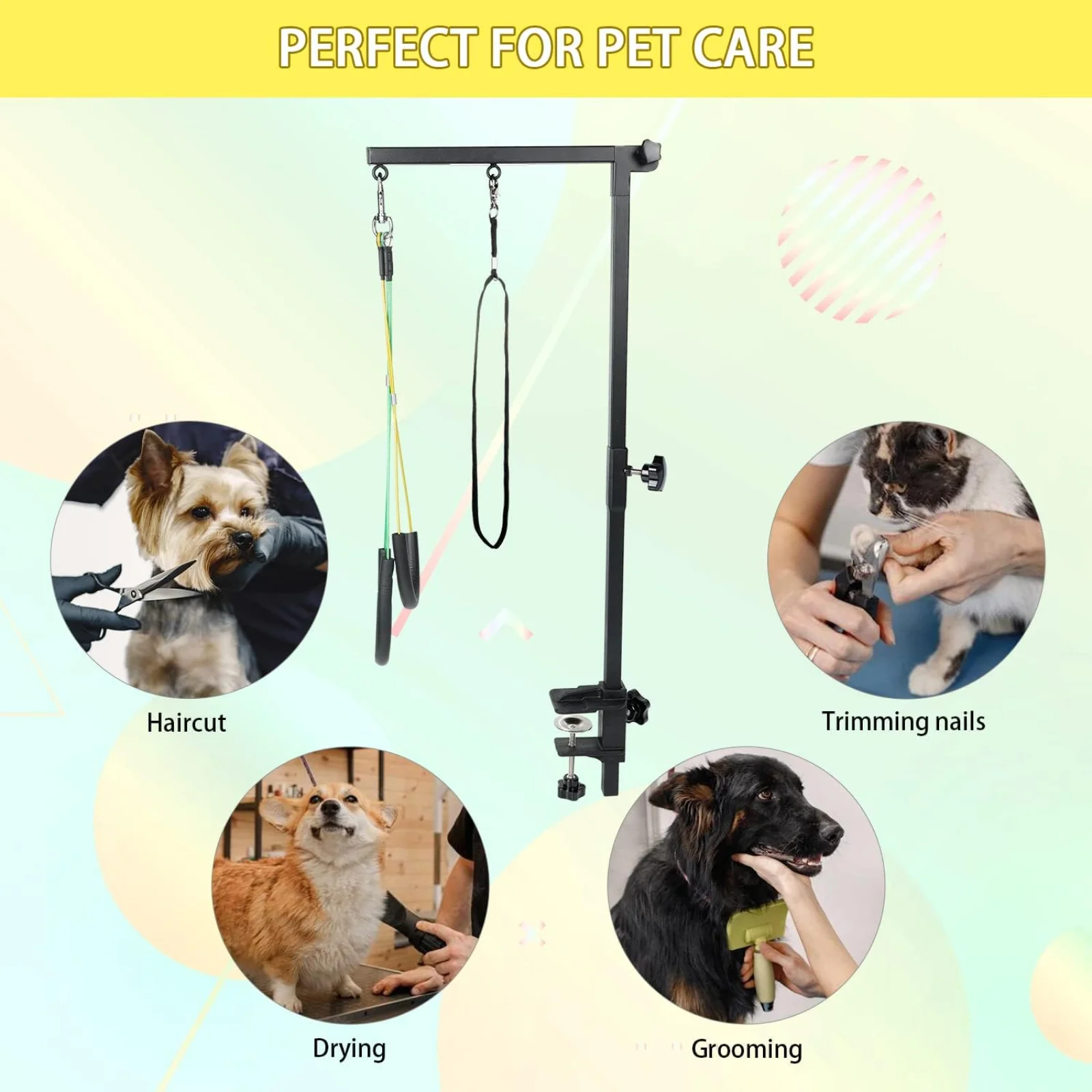 Рука для ухода за собаками с з – обзор и цена Folding Pet Grooming Table Arm Clamp