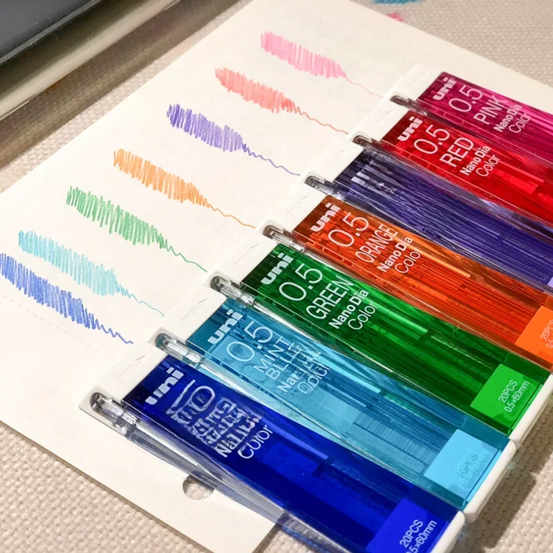 Japan Uni Nano Dia Color 0.5 0.7 -202NDC kolorowe wkłady do ołówków automatycznych 0,5 mm materiały do pisania 202NDC — zdjęcie produktu 5