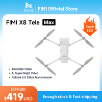 FIMI X8 Tele Max new drone Wide-Angle Tele Camera 30x Hybrid Zoom 20KM range 4K 60fps 3-axis Gimbal GPS AI Super Night Video