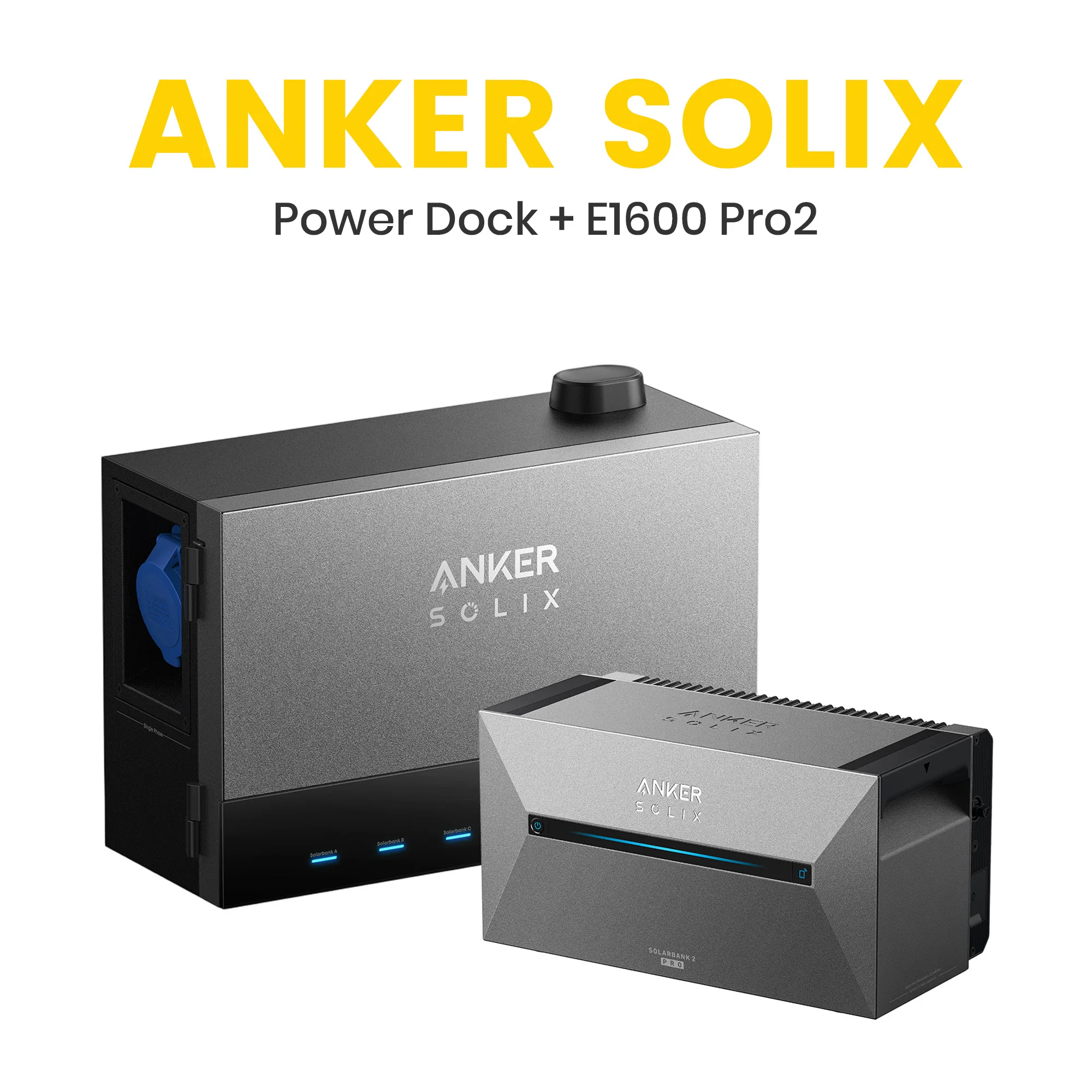 Anker Solix Solar Power Bank 2 E1600 Pro + Anker Bp1600 Memory 3200Wh Set