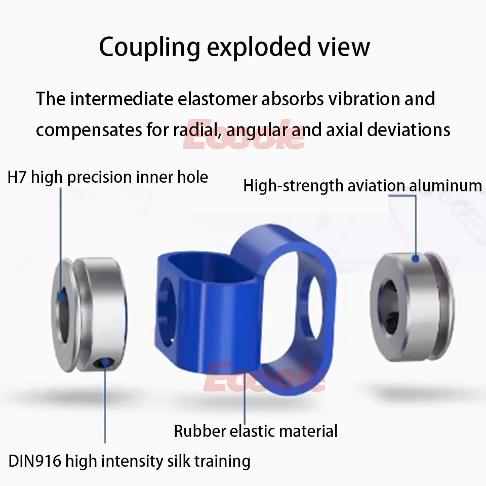 8-символьная муфта энкодера, 8-символьный соединительный соединитель, винтовой стержень для небольшого двигателя, гибкая и эластичная