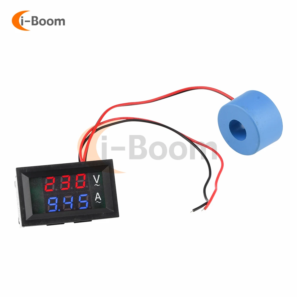 AC 50-500V 10A 50A 100A Dual Display Voltage Current Meter Tester LED Voltmeter Ammeter Electrical Instrument Volt Amp Detector