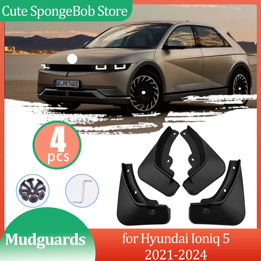 4x for Hyundai Ioniq 5 NE SUV 2021 2022 2023 2024 Car Mudguards Mud flaps Fender Flare Mud Flap Splash Cover Parts Accessories