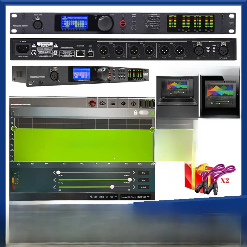 Luidsprekerbeheersysteem 2 In 6 Uit Driverack Pa2 Dsp Digitale Processor Professioneel Geluidssysteem Dj Apparatuur Effector - afbeelding 2