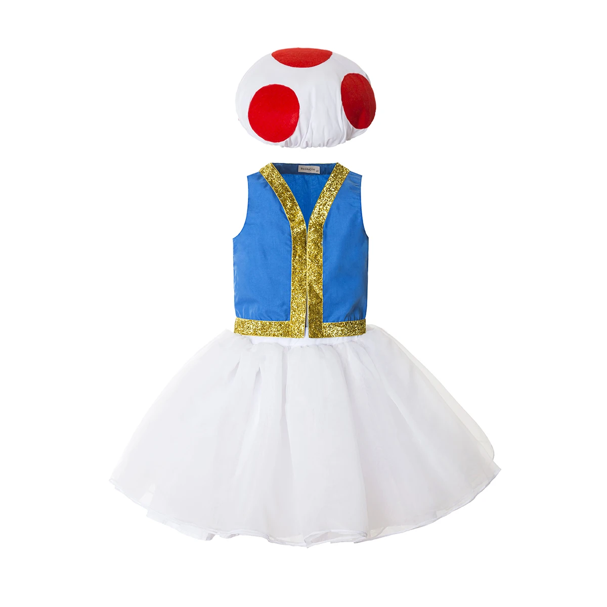 Fantasia de cogumelo para meninas e meninos, vestido cosplay, videogame inspirado, fantasia Toadette para meninas