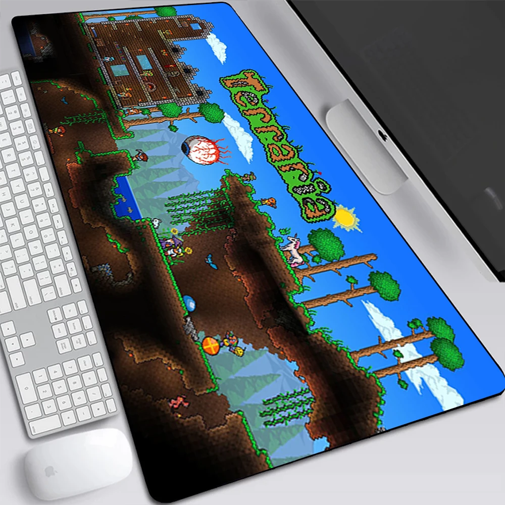 Terraria Large Gaming Mouse Pad Computer Laptop Mousepad Keyboard Pad Desk Mat PC Gamer Mouse Mat XXL Silicone Office Mausepad