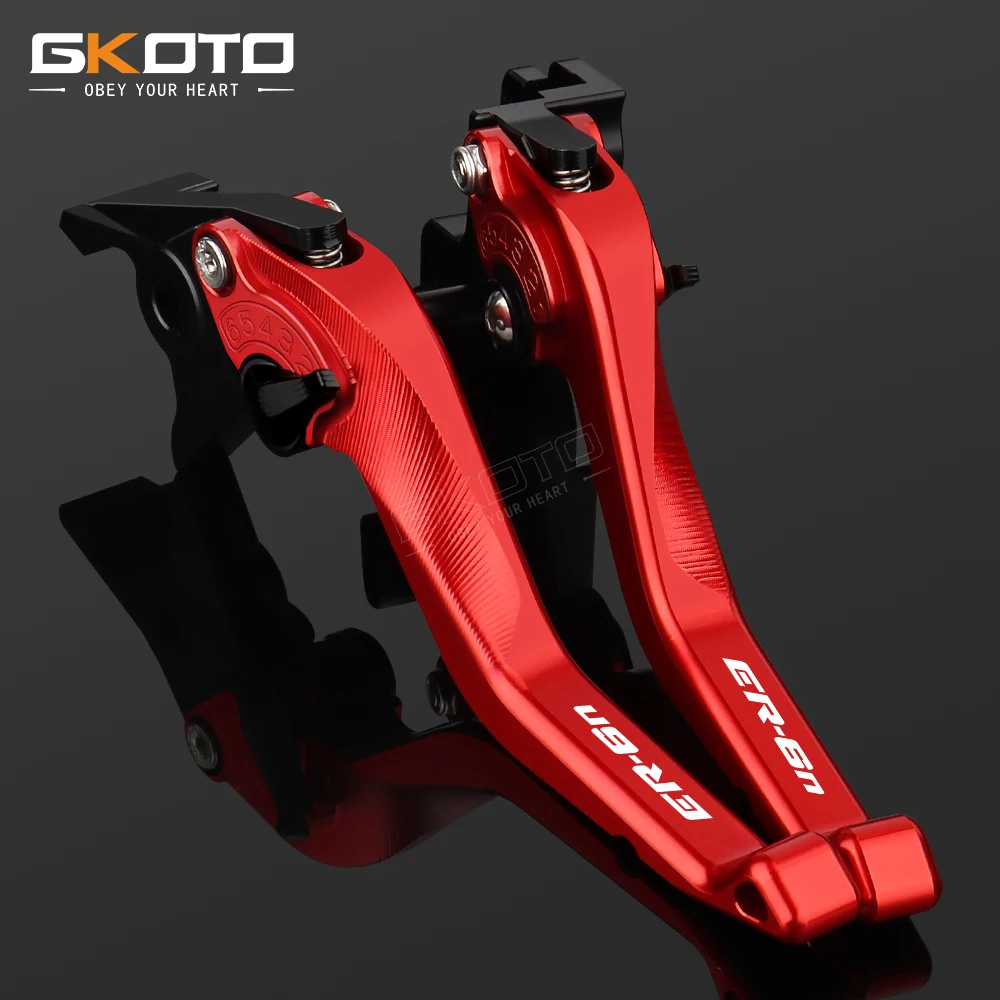 For Kawasaki ER6N ER 6N ER-6N  2009-2016 2015 2014 2013 2012 Motorcycle CNC Ajustable Short Brake Clutch Levers  Accessories