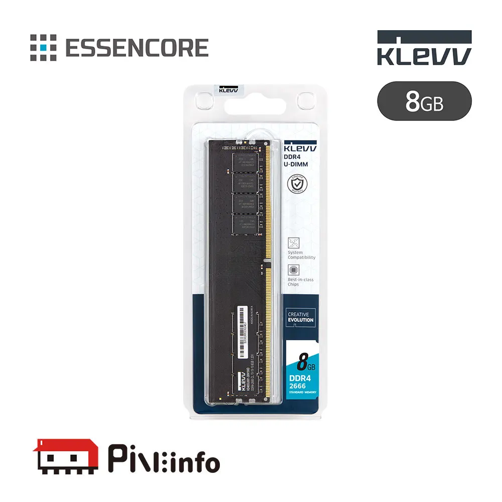 Essen Core KLEVV PC4-21300 4G/8G/16G CL19 DDR4 FinePO (built-in Hynix chip) 2666MHz ESSENCORE KLEVV MEMORY