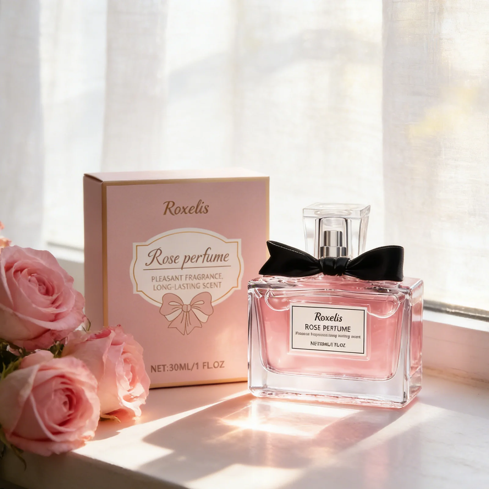 

Парфюм ROXELIS 30 мл с ароматом розы, приятный запах, стойкий аромат, не слишком сладкий, не оставляет тяжелых следов на одежде.