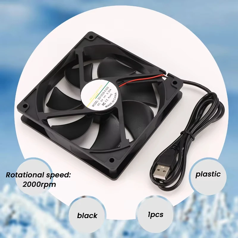 5V USB 2000RPM 12CM Cooling Fan High Speed Cooler For Iceriver KS0 KS0 Pro ALPH AL0 miner