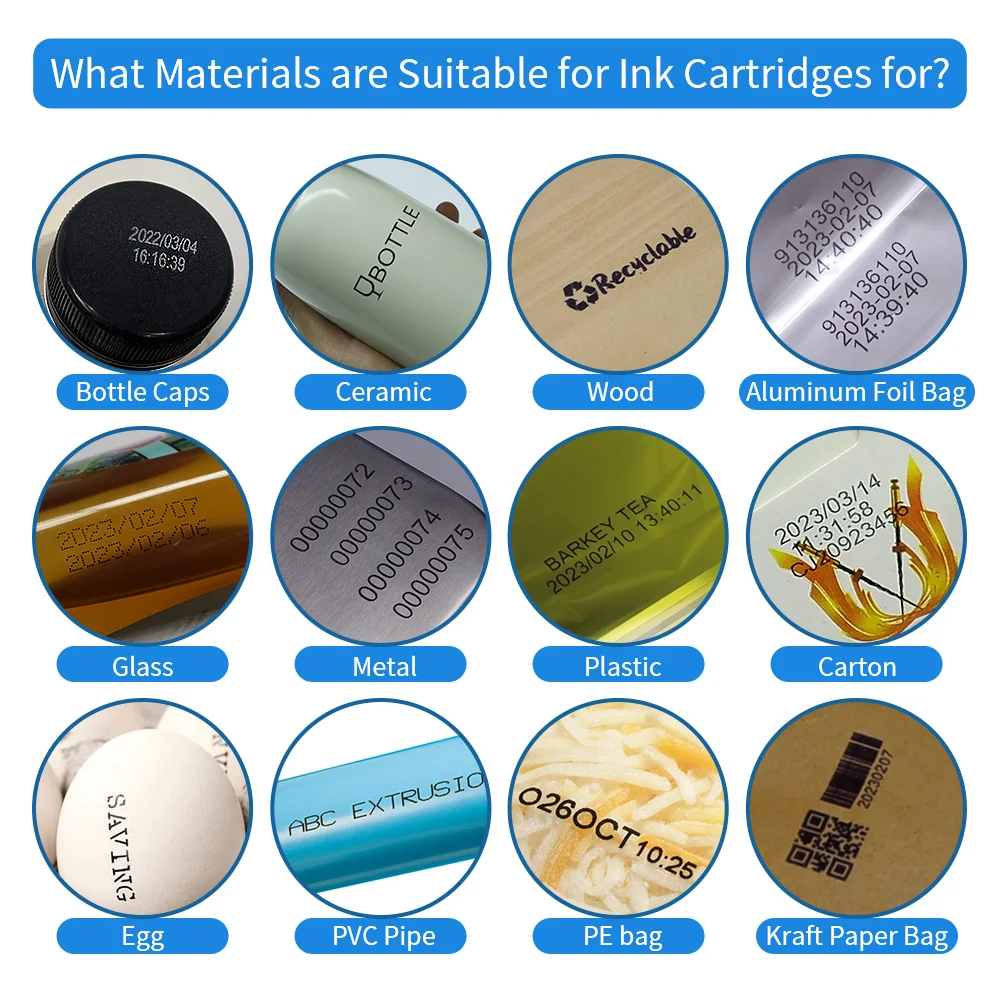 Cartuccia per stampante a getto d'inchiostro portatile da 42ML 12.7mm cartuccia di inchiostro ad asciugatura rapida a base di solvente ecologico per stampante non crittografata