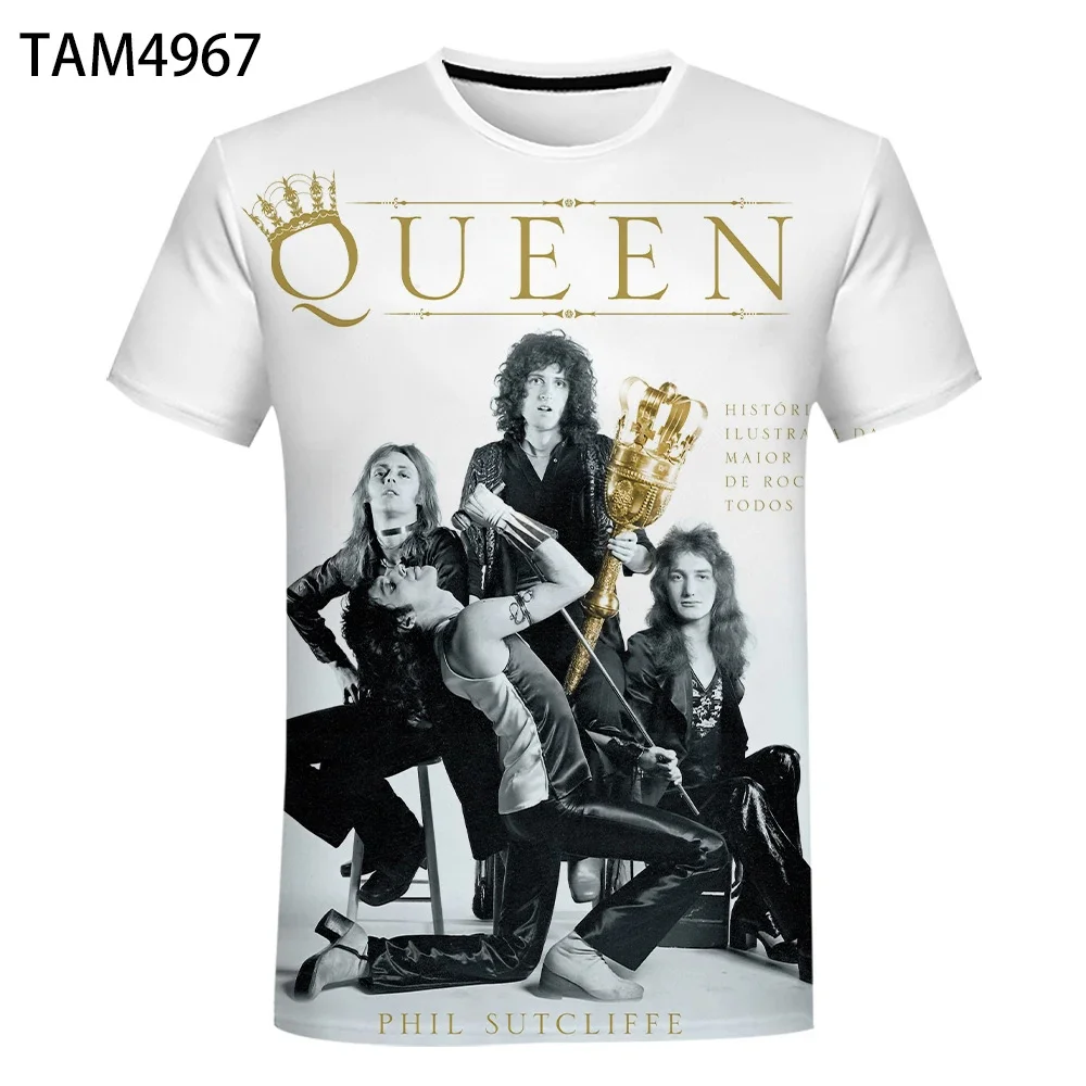 New British Rock Band Queen 3D Printed Men Women T-shirt Casual Short Sleeve Oversized Tees Tops Fashion Punk O-Neck Clothing