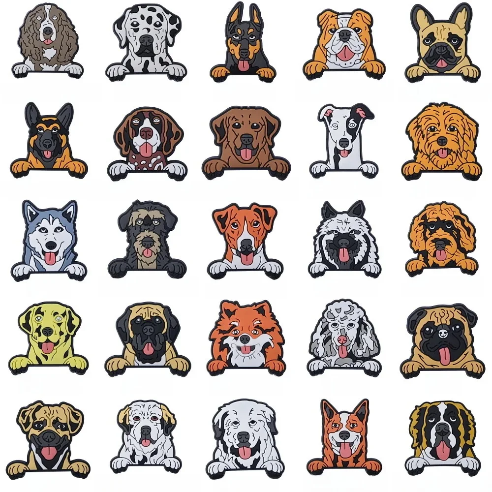 Breloques de chaussures d'animaux mignons, accessoires de décoration de chaussures de chien pour enfants garçons filles adultes Wen femmes faveur cadeau de fête