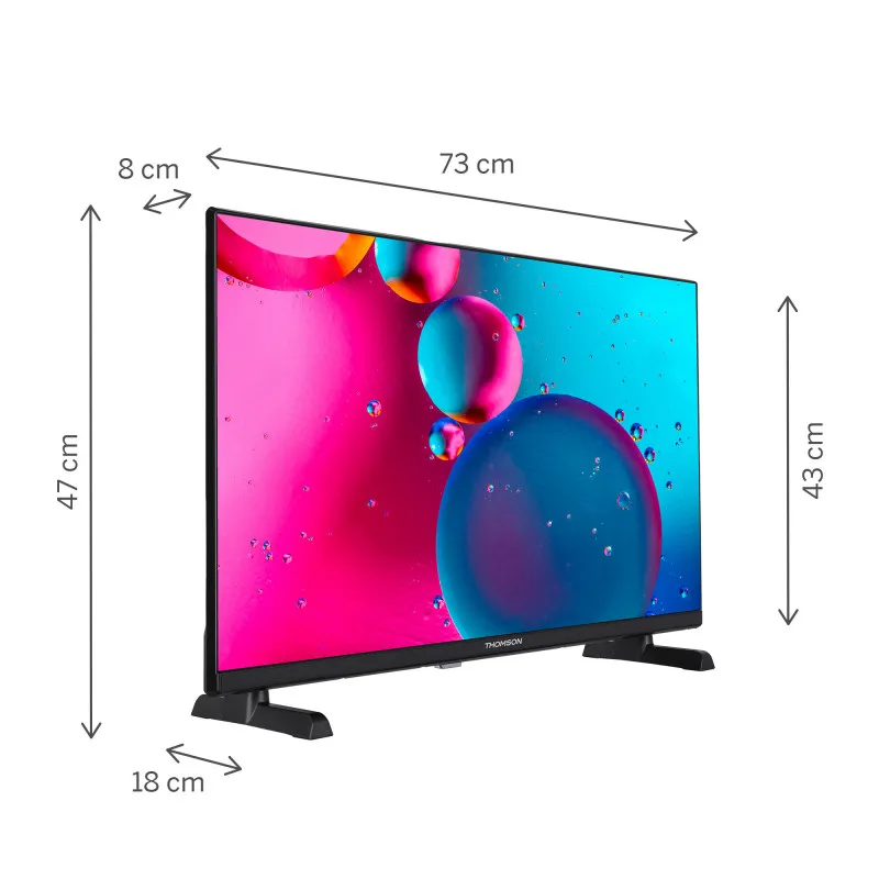 Televisor Inteligente Thomson 32 HD 32HF2S34 - Televisor LED, Android Smart TV, WiFi, DVB-T2/S2/C, HDMI, USB