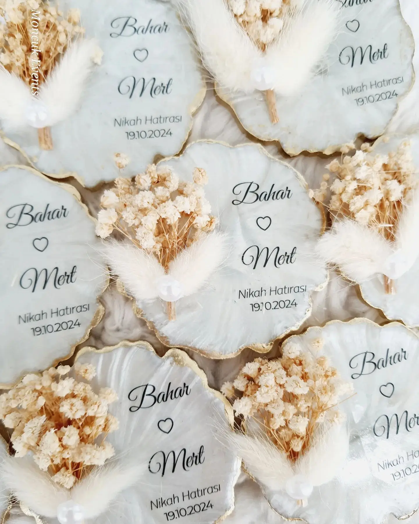 

25/50/100 PCs epoxy magnet wedding engagement promise Mavlüt baby shower birthday gift is written to the personalize you want