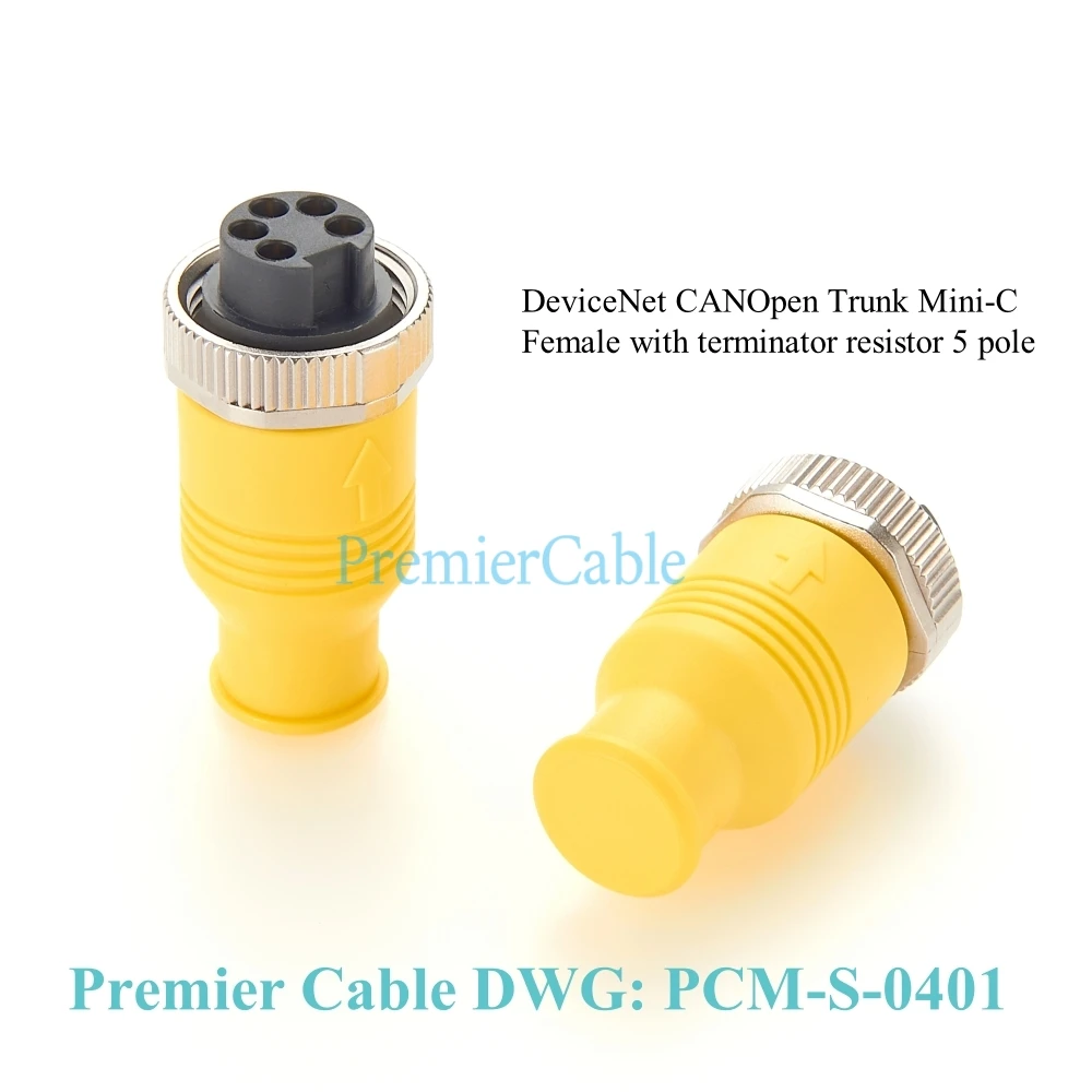 IP67 Mini-C Abschlusswiderstand DeviceNet Trunk 7/8"-16UN Mini-Change Buchse 5-polig mit 120Ω Terminator IP67 für NMEA2000 – Detail 4