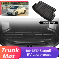 Car Trunk Mat for BYD Seagull Dolphin Mini EV 2023~2025 Luggage Storage Waterproof Rug Cargo Pad Liner Cover Carpet Accessories