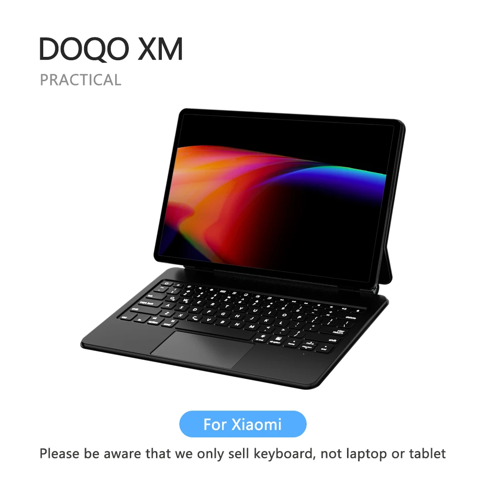 

DOQO XM: Folio Magic Backlit Keyboard Case For Xiaomi Pad 5 6 Pro Smart Floating Design TouchPad Smart Keyboard Cover