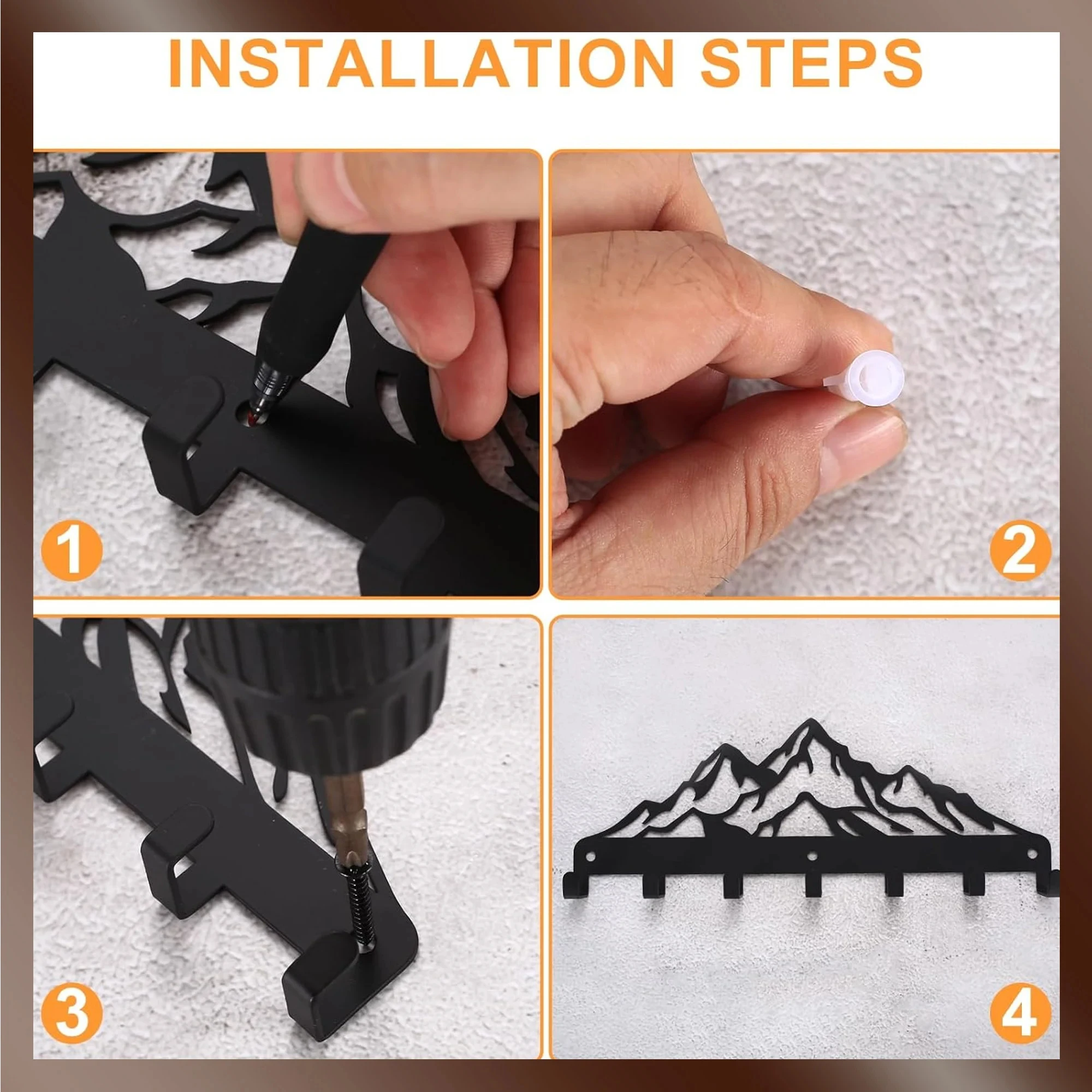 Personalized Metal Key Hanger: New Home Decor with Multiple Hooks