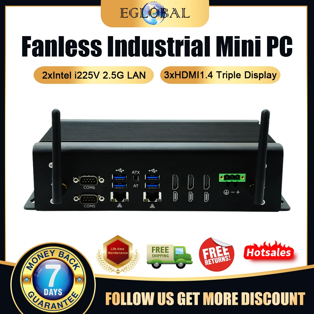 Eglobal New Arrival Industrial Mini PC With Intel Core  i7-8750H  i7-9750H i5-10200H  i7-10750H  3 HDMI Displays