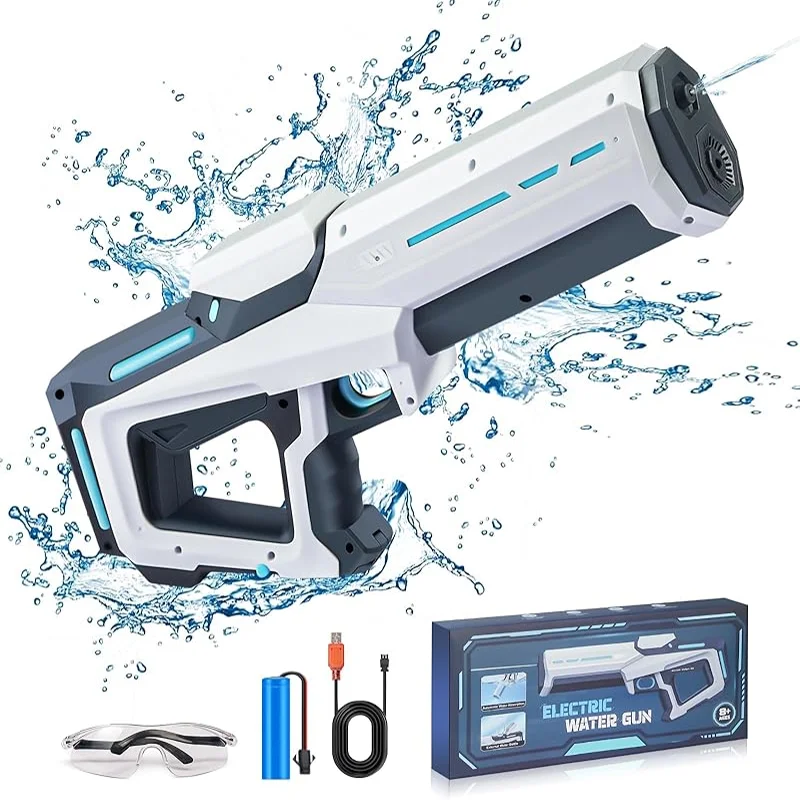 Adult Electric Water Gun Automatic Water Suction Waterproof Design Automatic Water Gun Pool Beach Outdoor Party Toy for Children