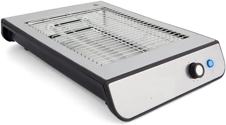 Flat Horizontal Electric Toaster, 2 Quartz Tubes, 600W Power, Fast and Efficient, Compact and Versatile