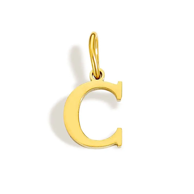 CARLIDANA Neuerscheinung Minimalistische Brautjungfern-Anhänger Edelstahl Initial-Buchstabe Runde Schlangenkette für Sie Anhänger-Halskette