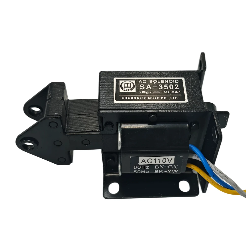 SA-3502 AC110V 220V 380V Traction Solenoid Electromagnet Pull Type 3kg Force 20mm Stroke AC Solenoid