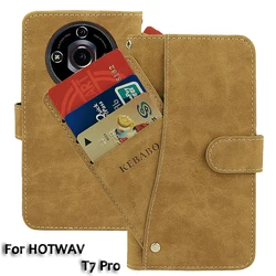 Vintage Leather Wallet HOTWAV T7 Pro Case 6.6