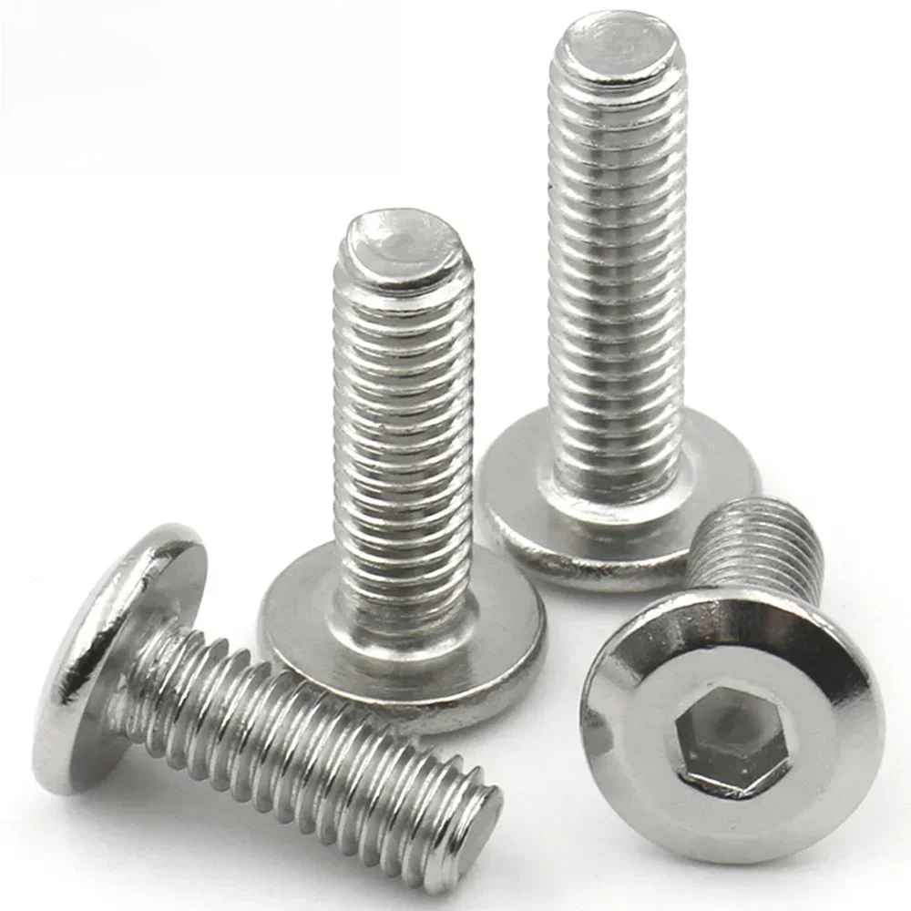 50 / 10 / 5 M3 M4 M5 M6 M8 304 acier inoxydable plat hexagone grande prise de meubles Rivet vis Joint connecter boulon à tête Allen