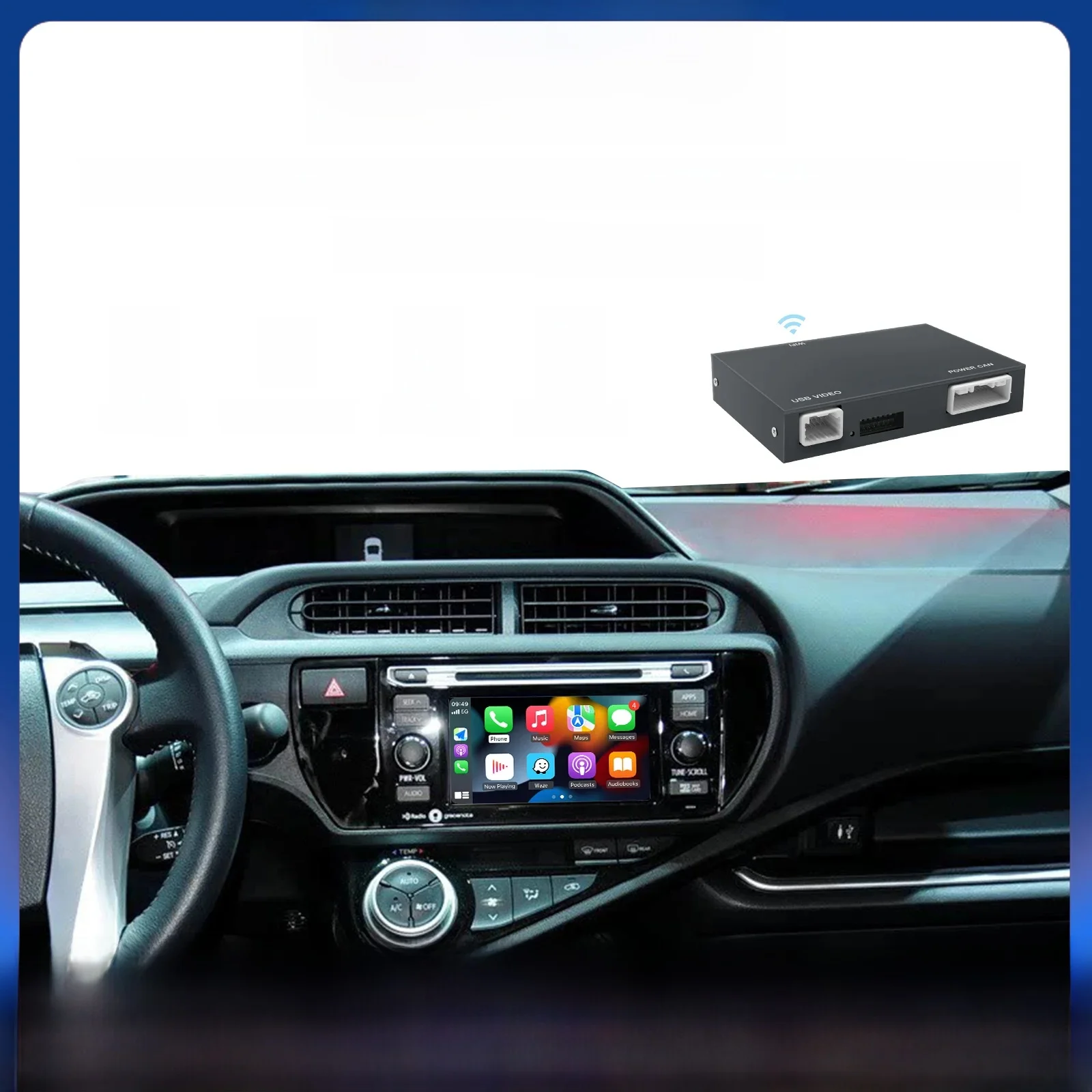 Draadloze Carplay Android Auto Voor TOYOTA Auris Yaris Avensis RAV4 Prius C-HR Corolla Camry Decoder Box, Airplay Spiegel Cast, - afbeelding 2