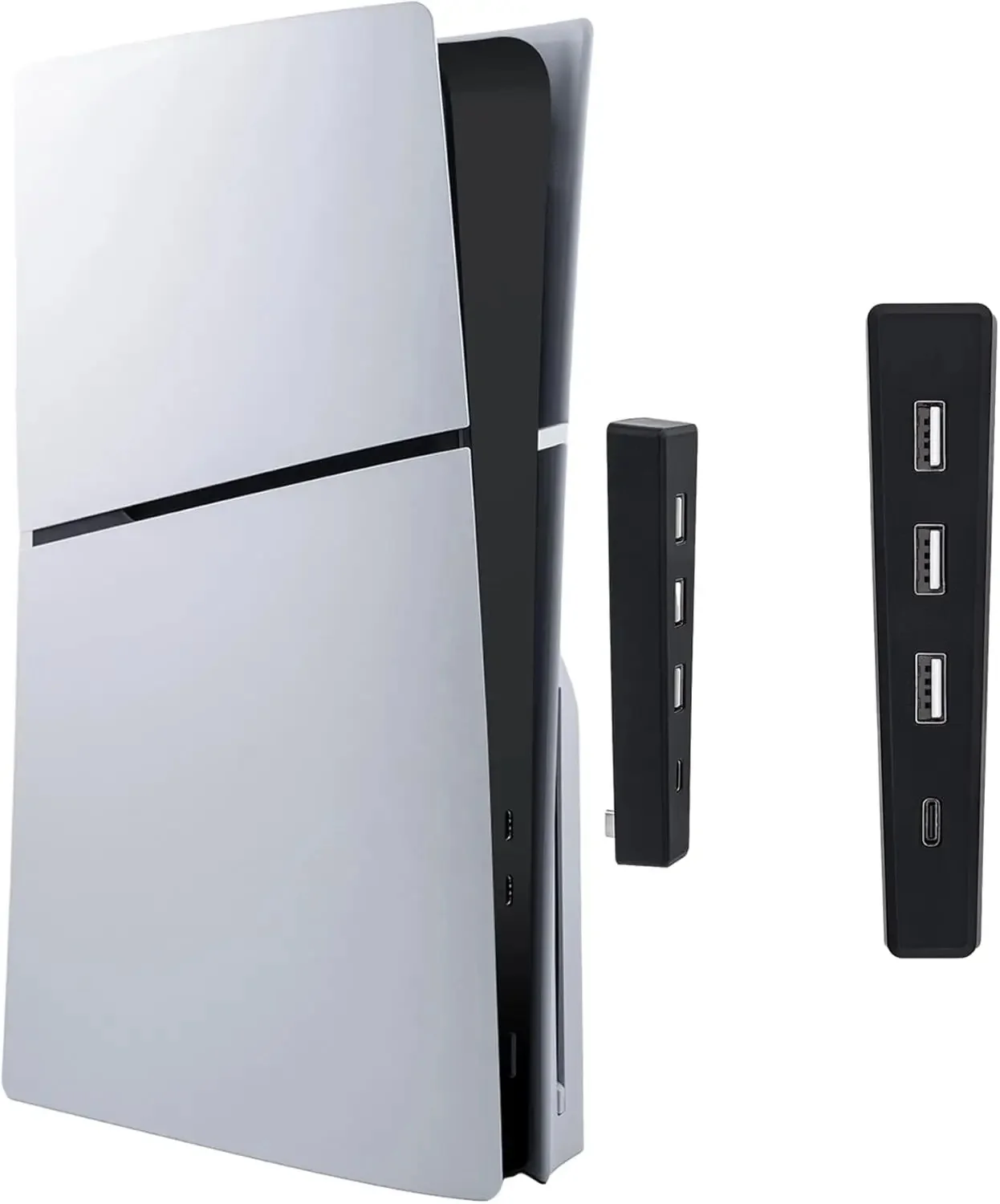 Concentrateur USB à 4 ports pour PS5, disque mince, haute vitesse, chargeur 6 000, rallonge USB compatible avec la console PS5 Slim